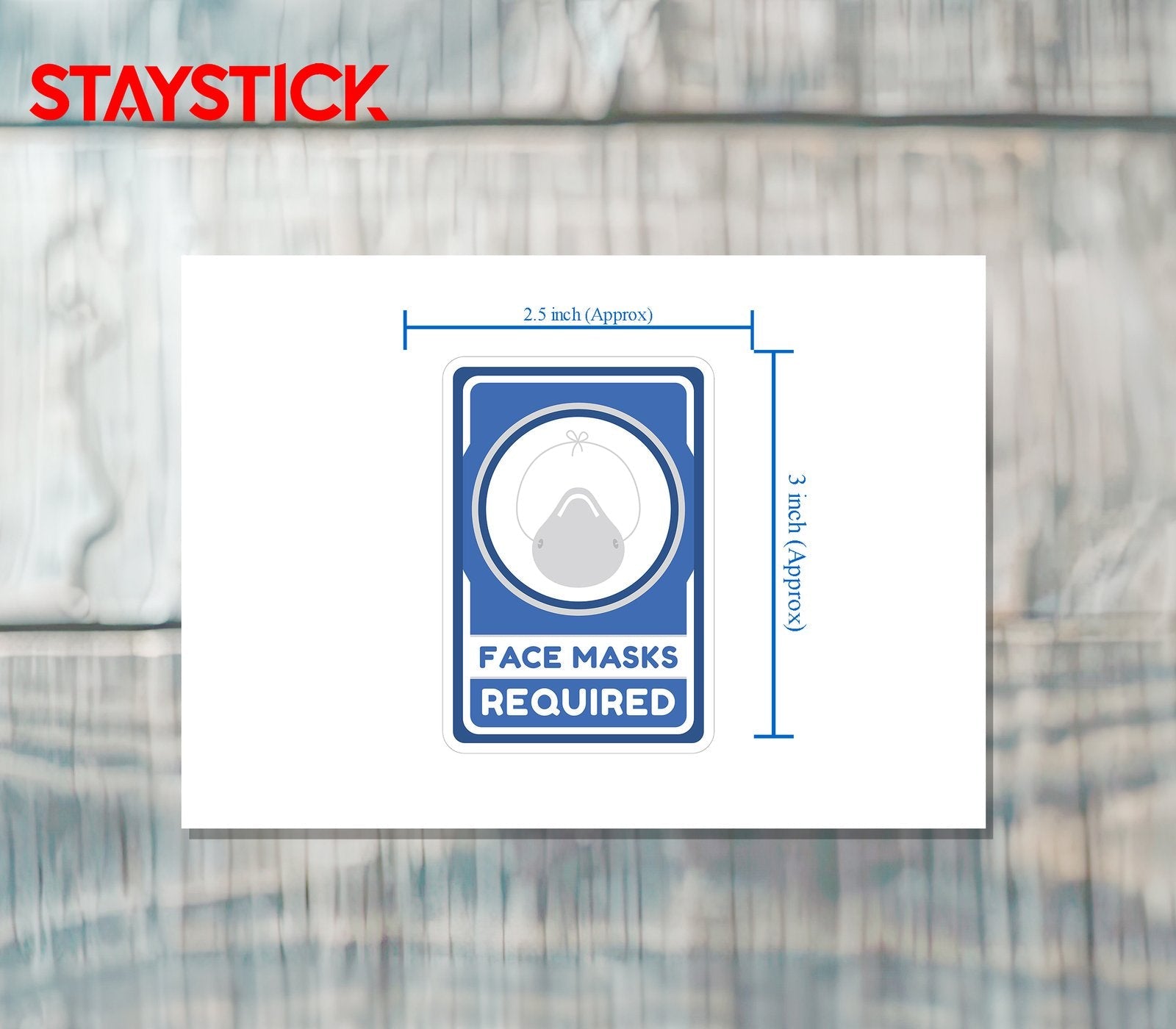 FACE MASK STICKER Safety Sticker