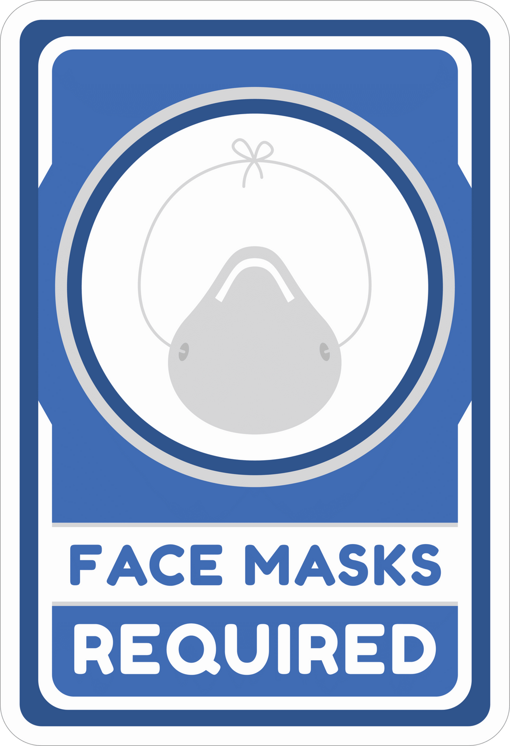 FACE MASK STICKER Safety Sticker