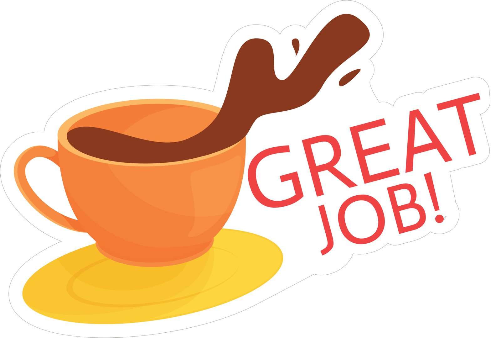 great job sticker Premium Vinyl Sticker