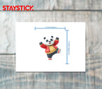 Happy Panda Bear with Red Jacket Sticker Premium Vinyl Sticker