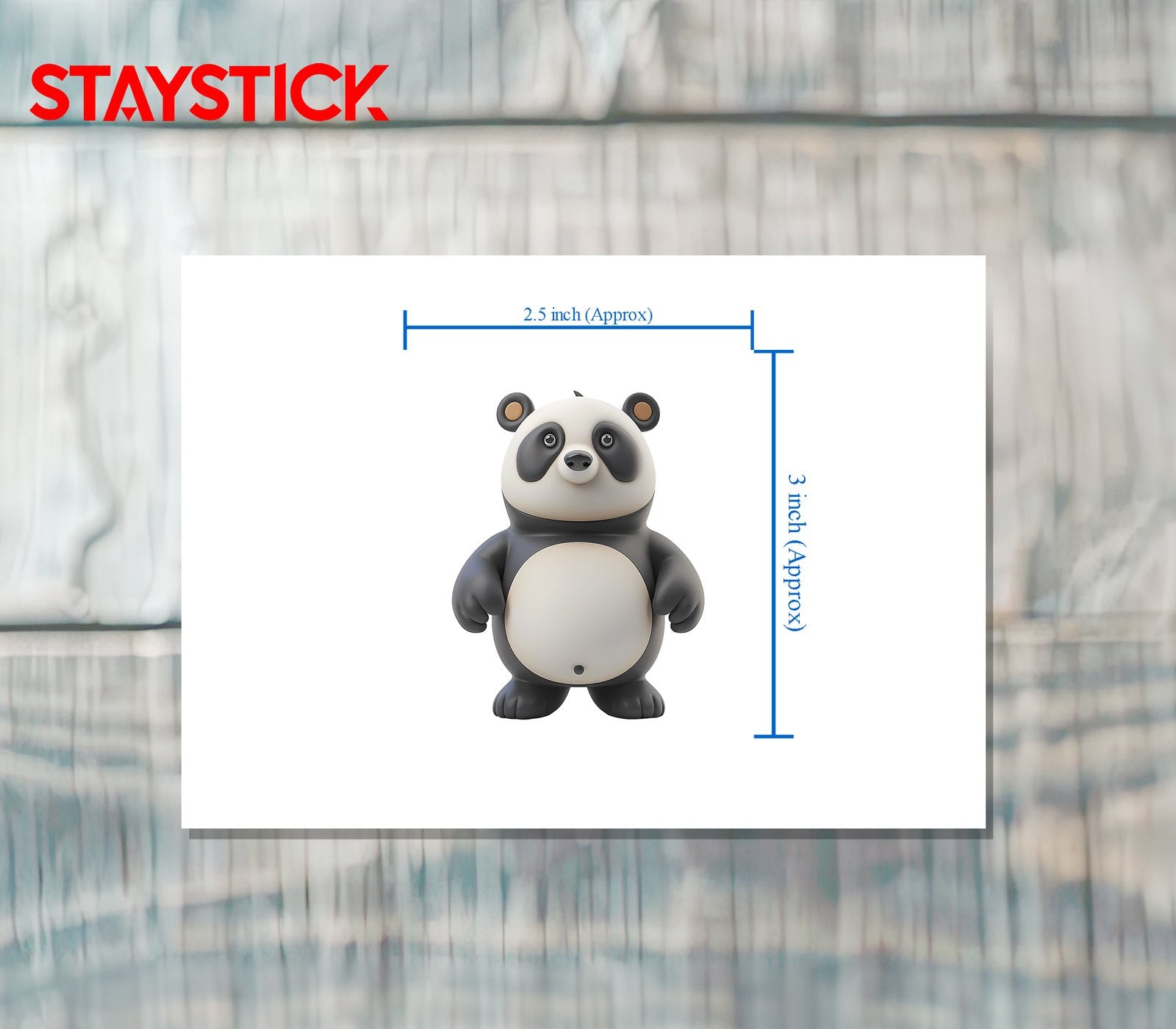 Cute 3D Panda Bear Sticker Premium Vinyl Sticker