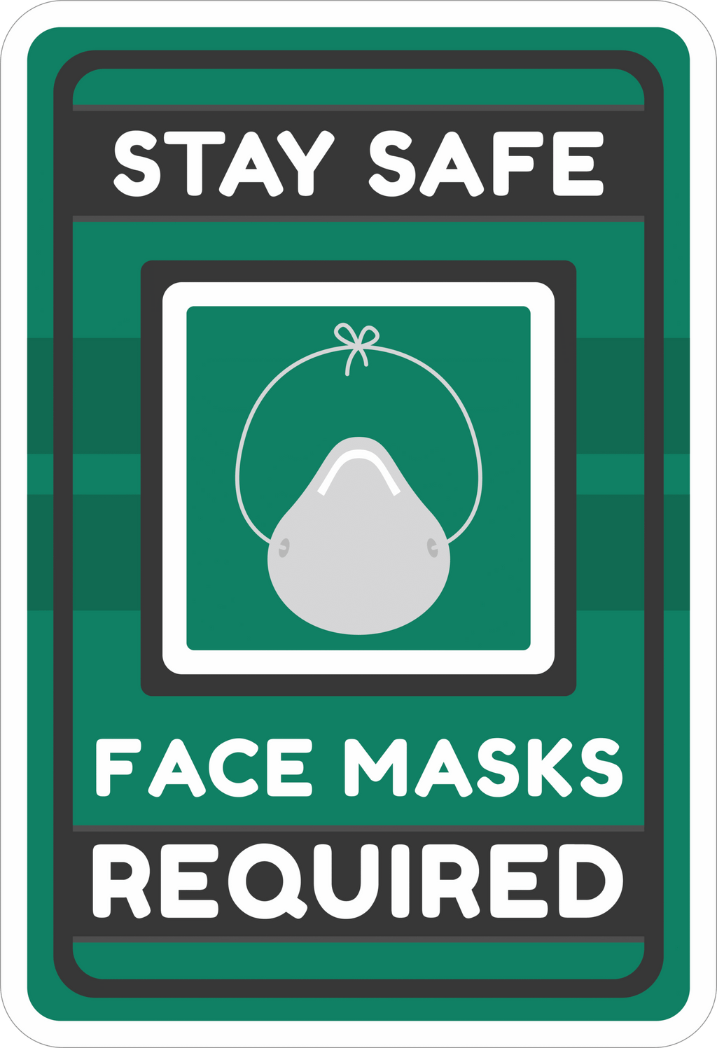 FACE MASK STICKER Safety Sticker