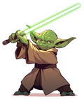 A powerful yodha sticker Premium Vinyl Sticker