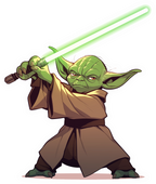 A powerful yodha sticker Premium Vinyl Sticker