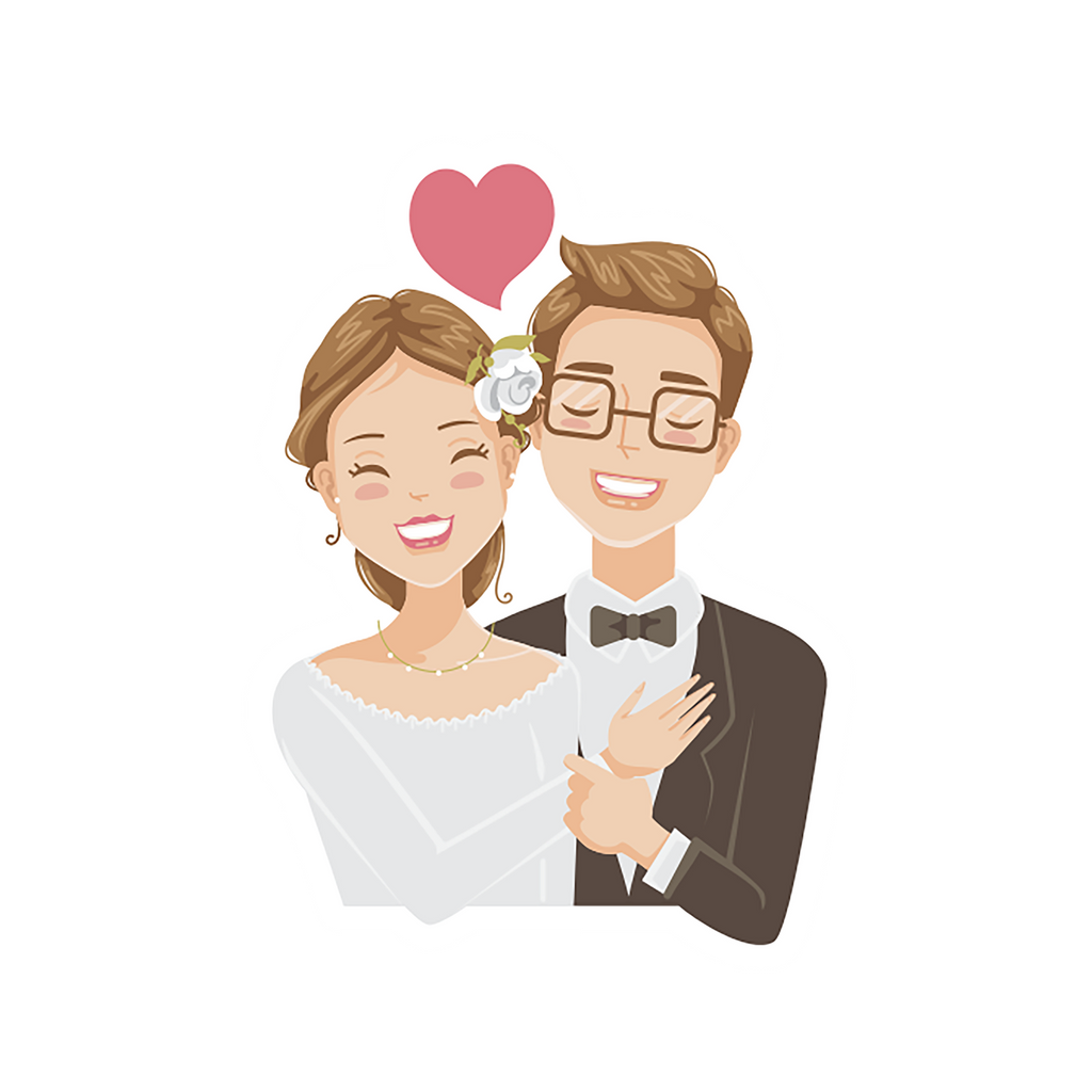 CUTE COUPLE STICKER Premium Vinyl Sticker