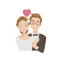 CUTE COUPLE STICKER Premium Vinyl Sticker