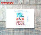 MR & MRS STICKER Premium Vinyl Sticker
