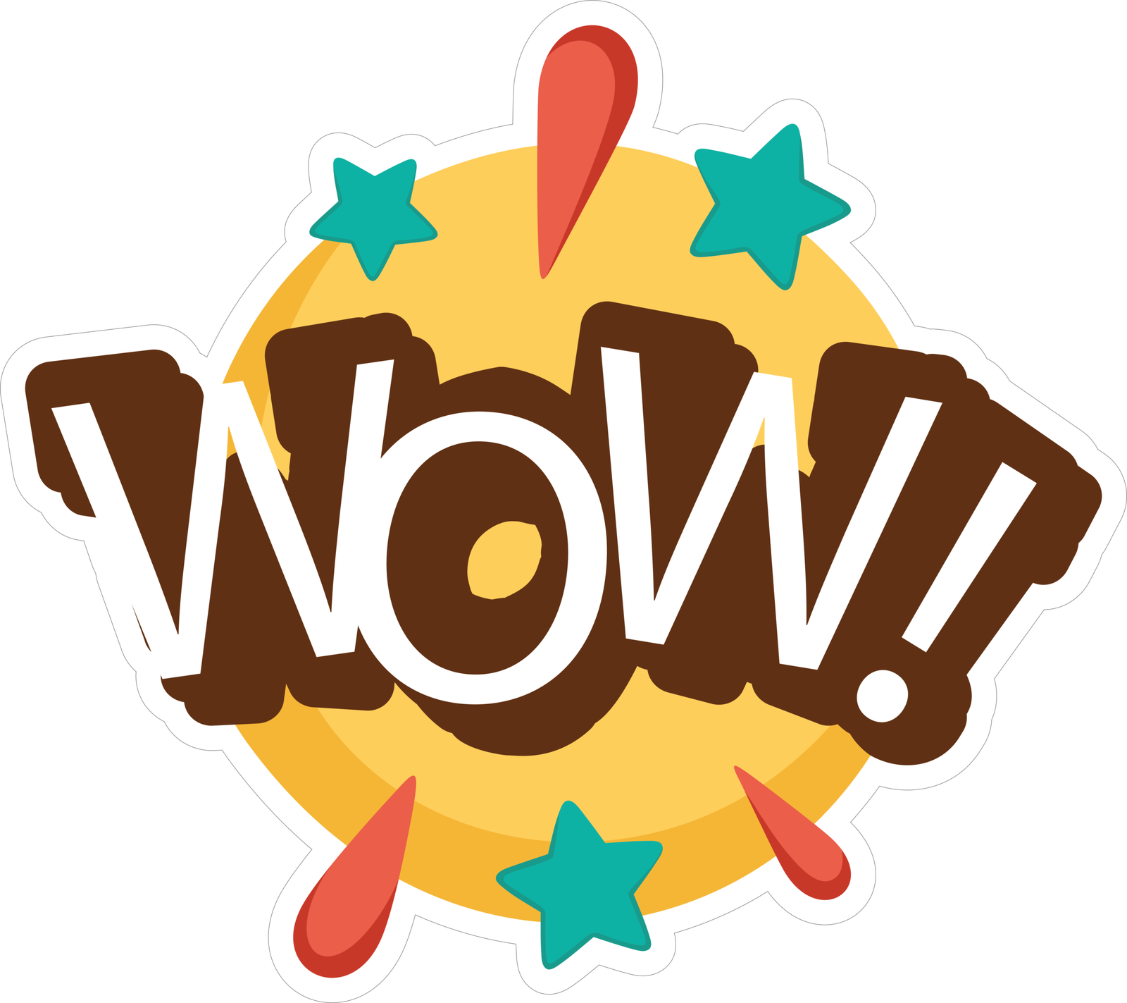 WOW STICKER Metalized Sticker