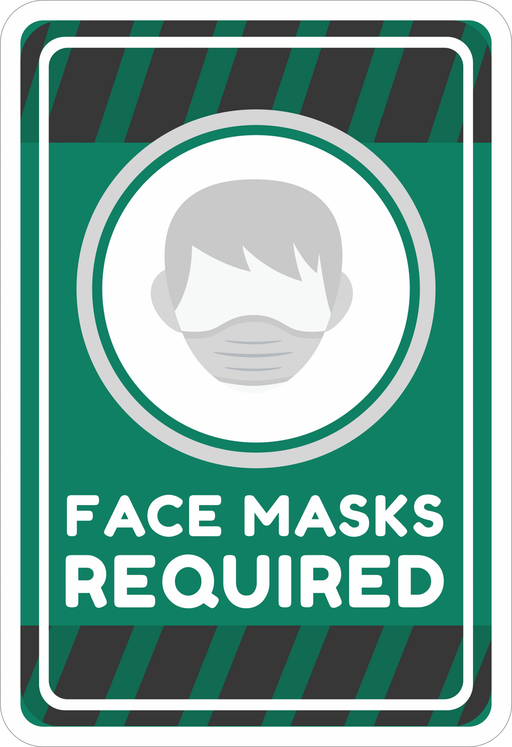 FACE MASK STICKER Safety Sticker