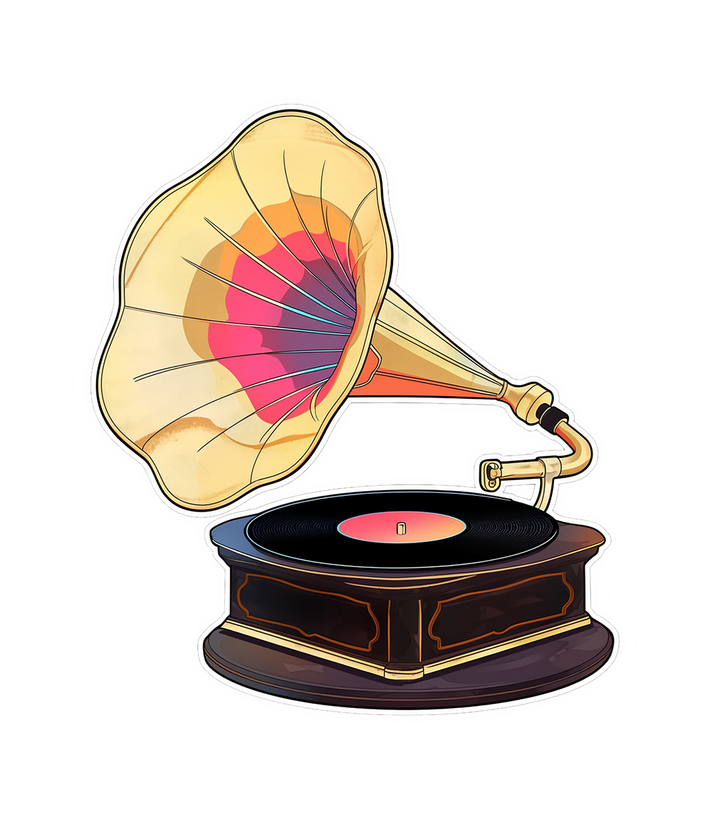 GRAMOPHONE STICKER Premium Vinyl Sticker