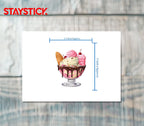 Cartoon Ice Cream Sundae Sticker Premium Vinyl Sticker