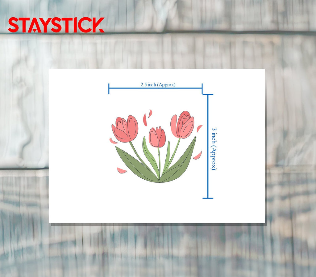 TULIP FLOWER STICKER Premium Vinyl Sticker