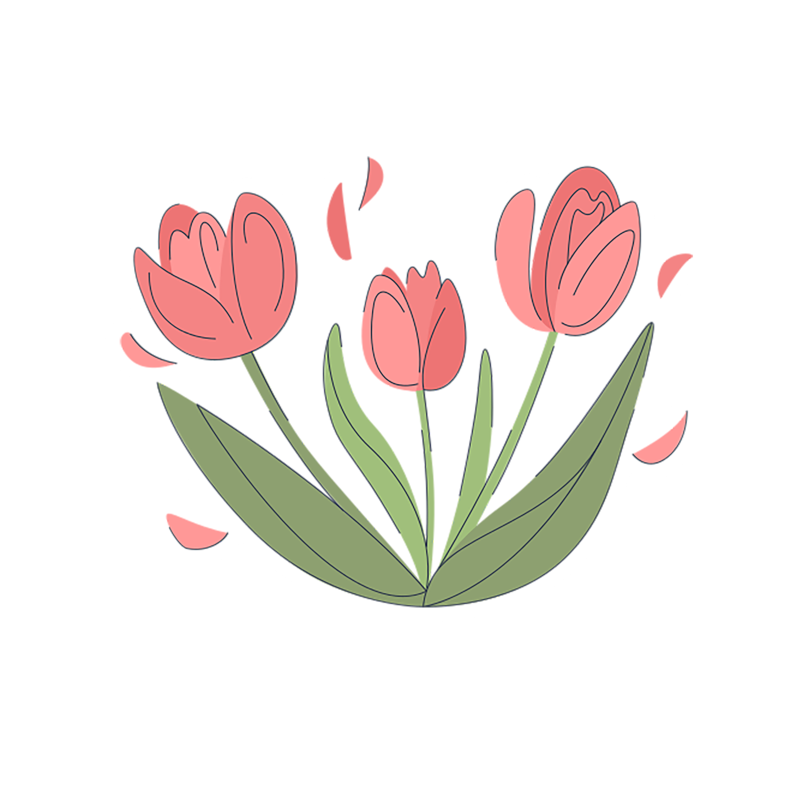 TULIP FLOWER STICKER Premium Vinyl Sticker