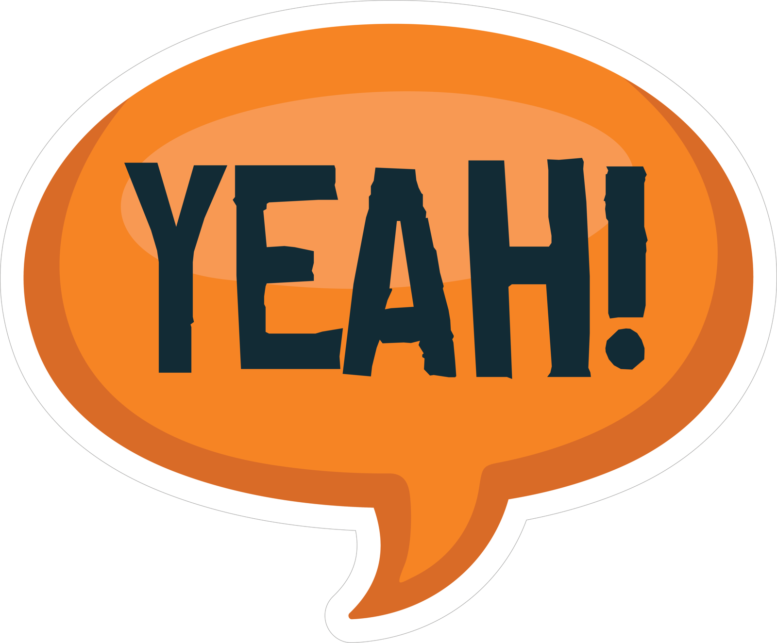 YEAH STICKER Premium Vinyl Sticker