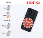 STOP STICKER Metalized Sticker