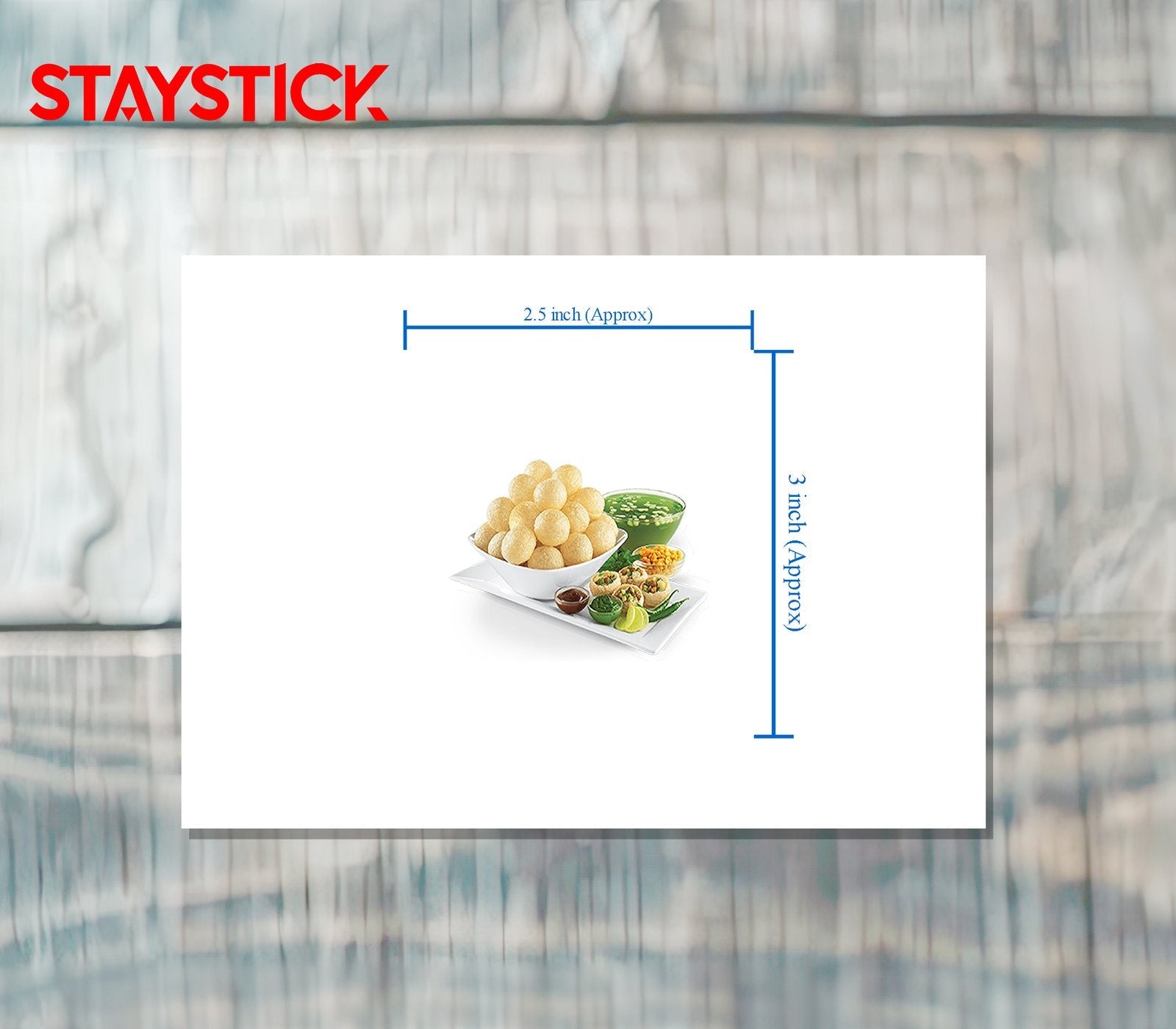 Pani Puri Sticker 3D Premium Sticker