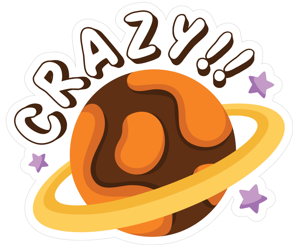 CRAZY STICKER Premium Vinyl Sticker