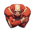 RED MUSCLE STICKER Premium Vinyl Sticker