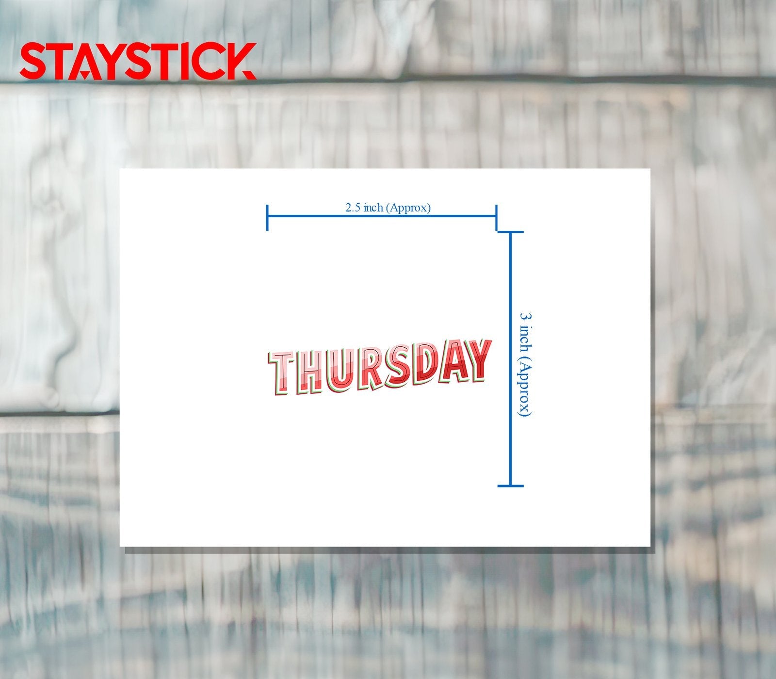THURSDAY STICKER Premium Vinyl Sticker