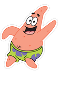 Patrick Star Happy Sticker Premium Vinyl Sticker