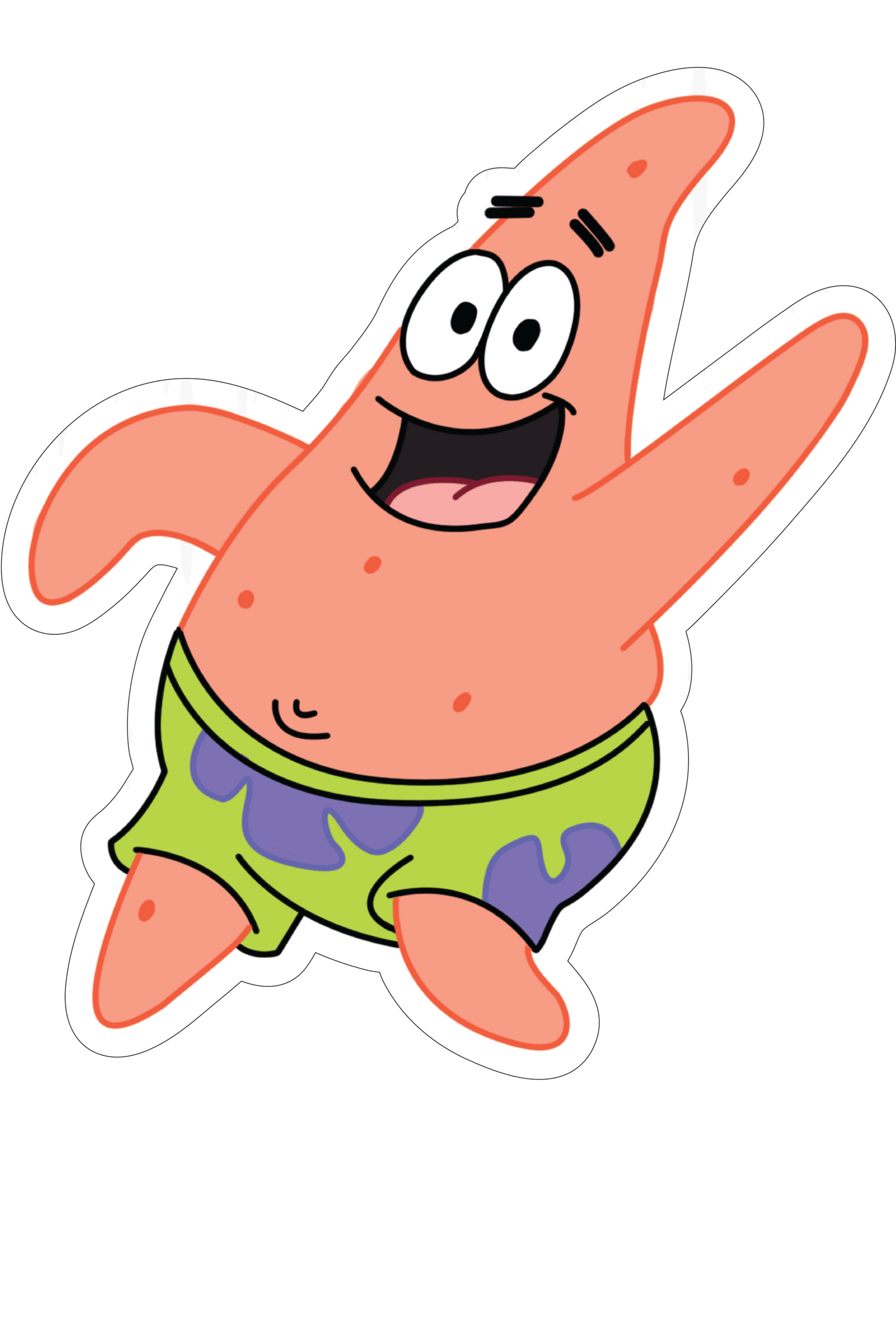 Patrick Star Happy Sticker Premium Vinyl Sticker