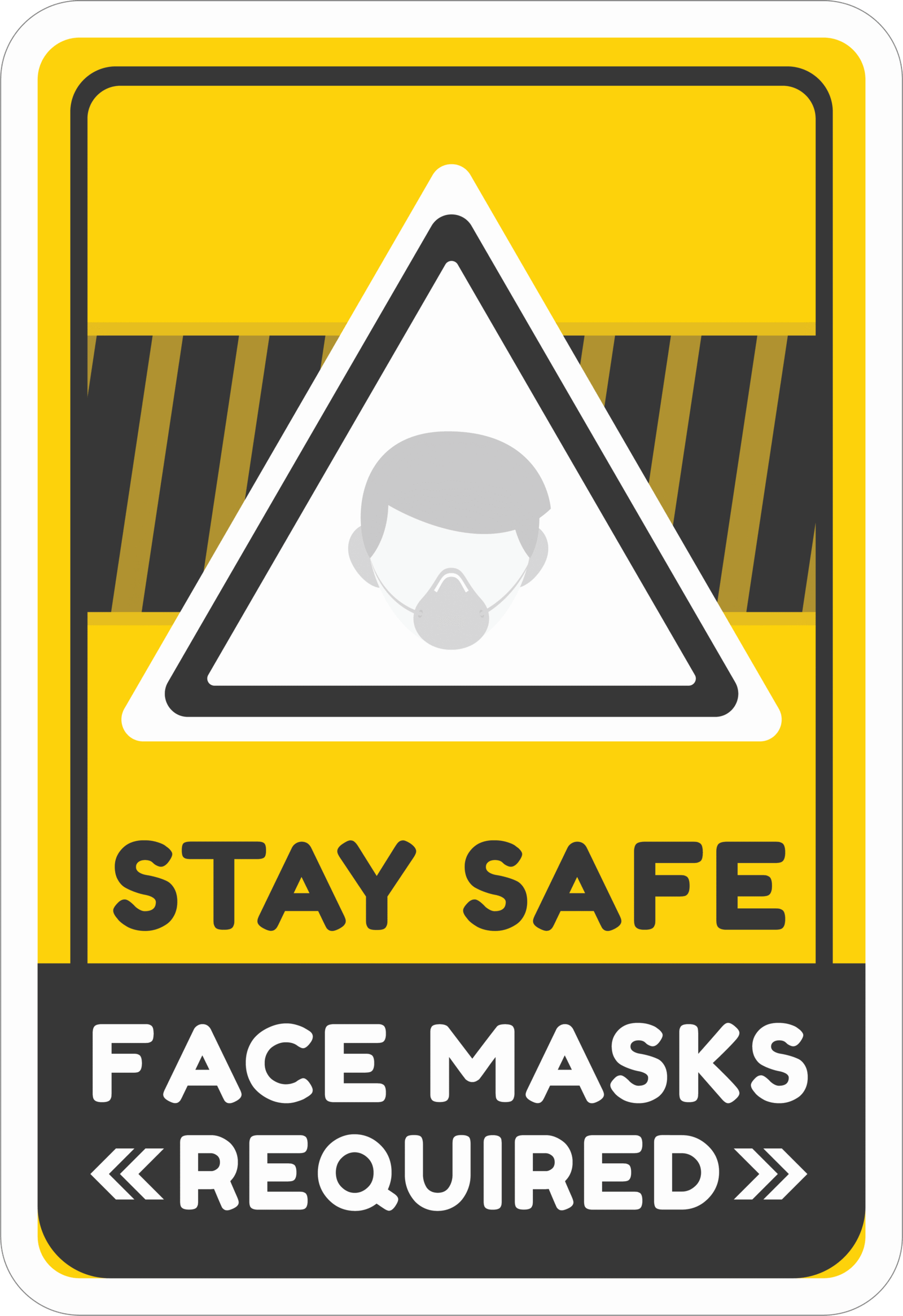 FACE MASK STICKER Safety Sticker