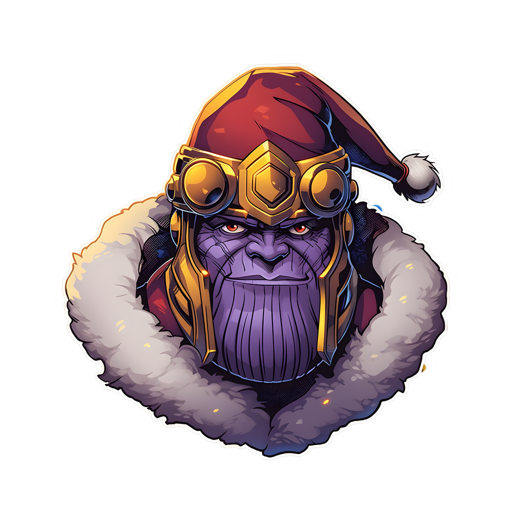 CRISTMAS THANOS STICKER Premium Vinyl Sticker