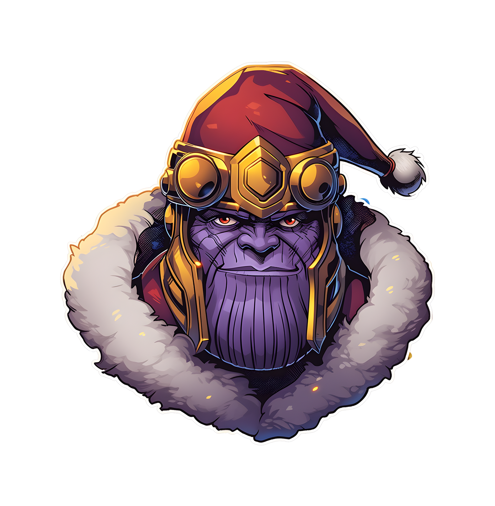 CRISTMAS THANOS STICKER Premium Vinyl Sticker