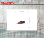 Red Ferrari F40 Sports Car Sticker Premium Vinyl Sticker