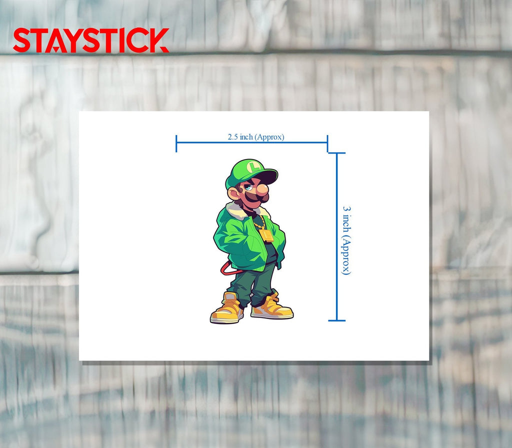 GREEN CARTOON STICKER Premium Vinyl Sticker