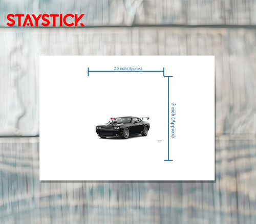 Black Dodge Challenger Supercharger Sticker Premium Vinyl Sticker