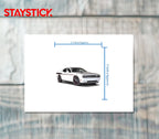 White Dodge Challenger RT Stripes Sticker Premium Vinyl Sticker