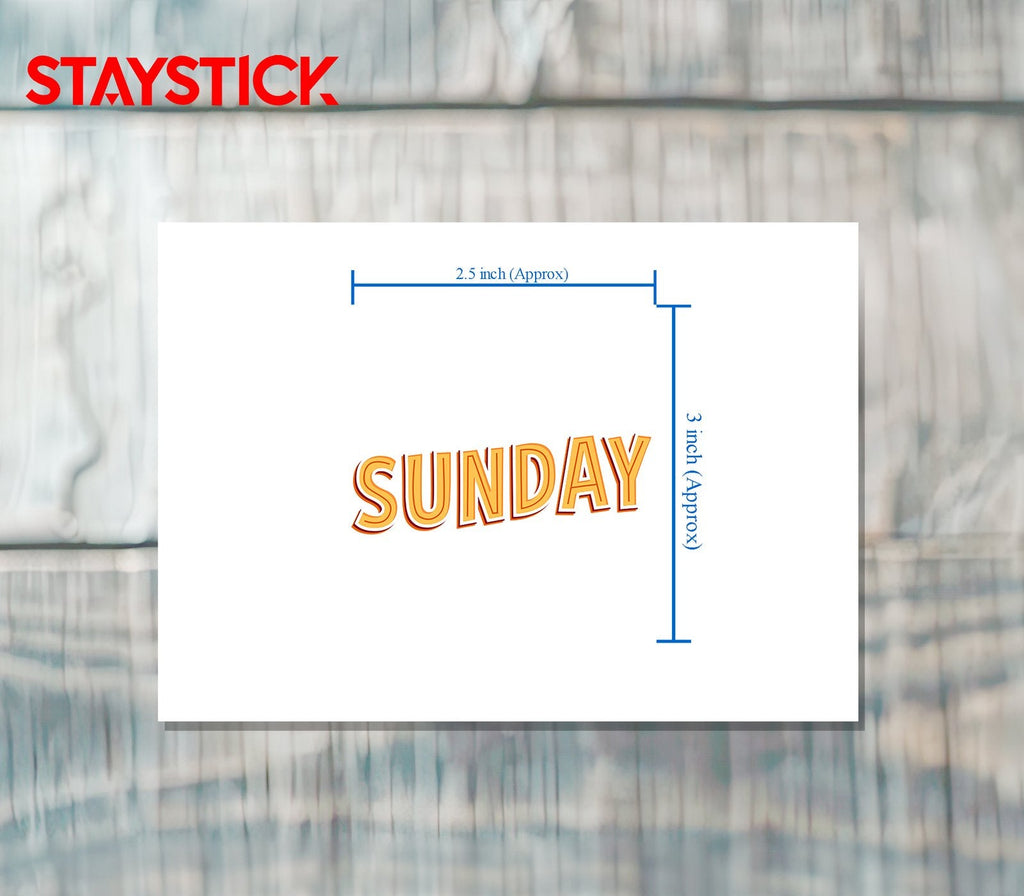 SUNDAY STICKER Premium Vinyl Sticker