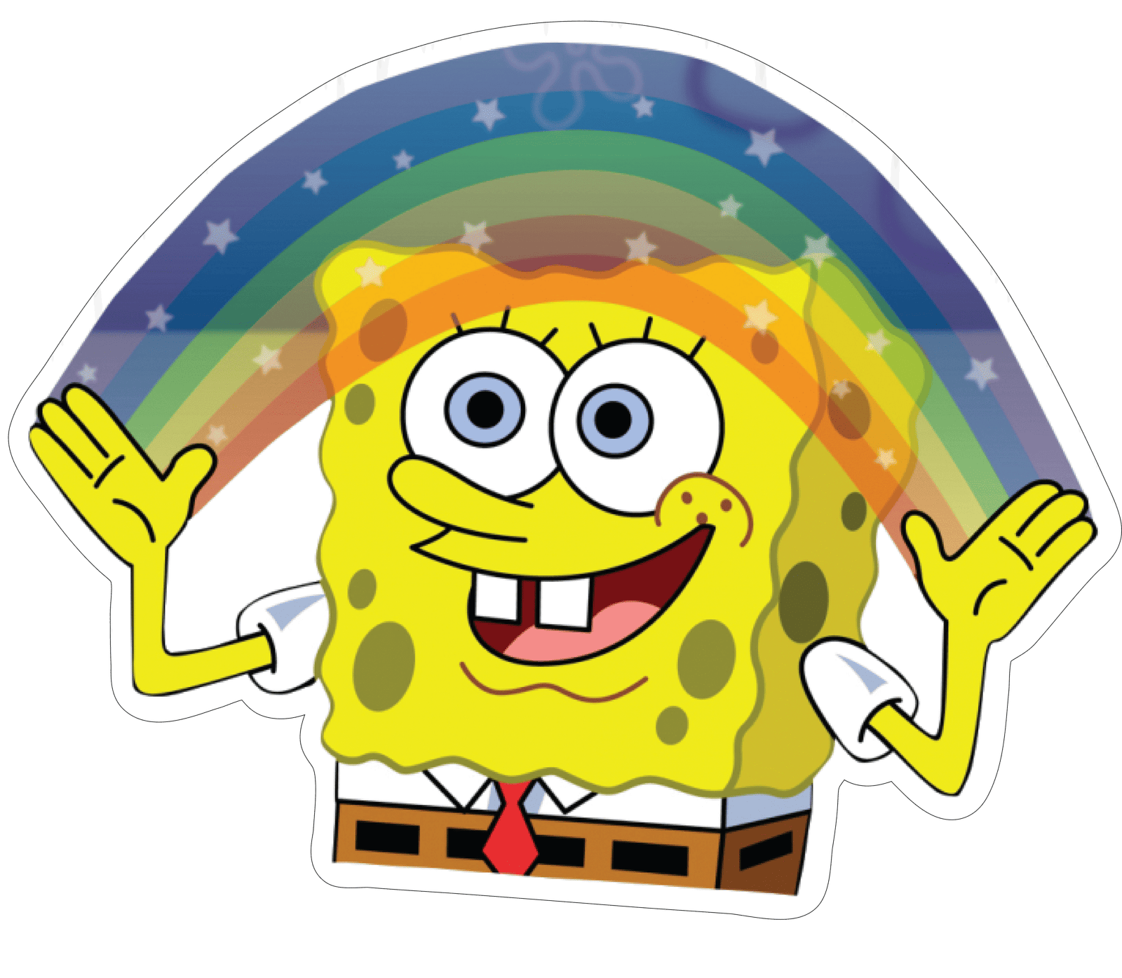 Spongebob Rainbow Sticker Premium Vinyl Sticker