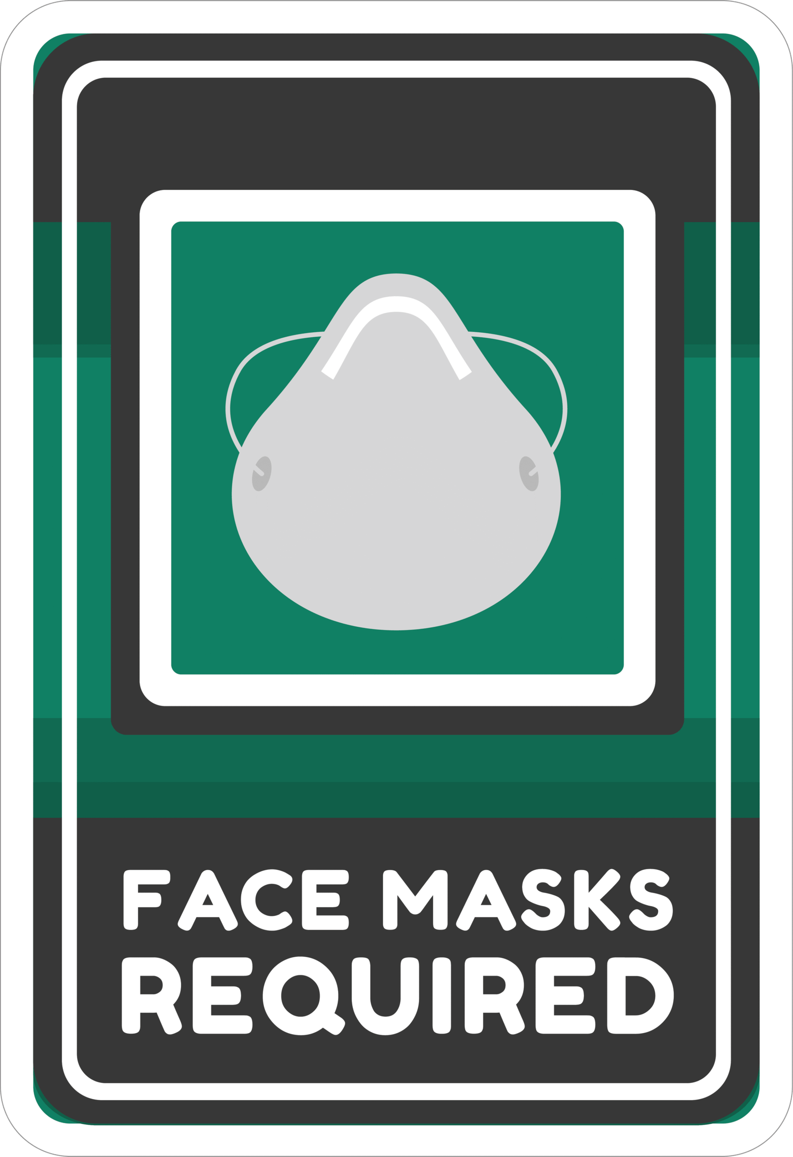 FACE MASK STICKER Safety Sticker