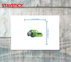 Cars 24 Green Racing Car Sticker Premium Vinyl Sticker