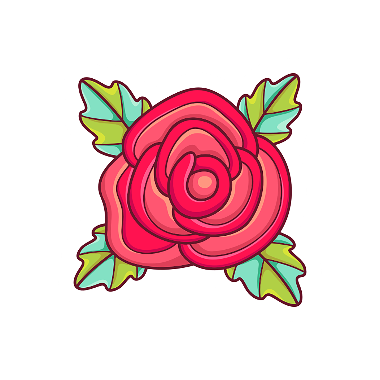 ROSE STICKER Premium Vinyl Sticker