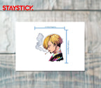 SMOKE CARTOON STICKER Premium Vinyl Sticker