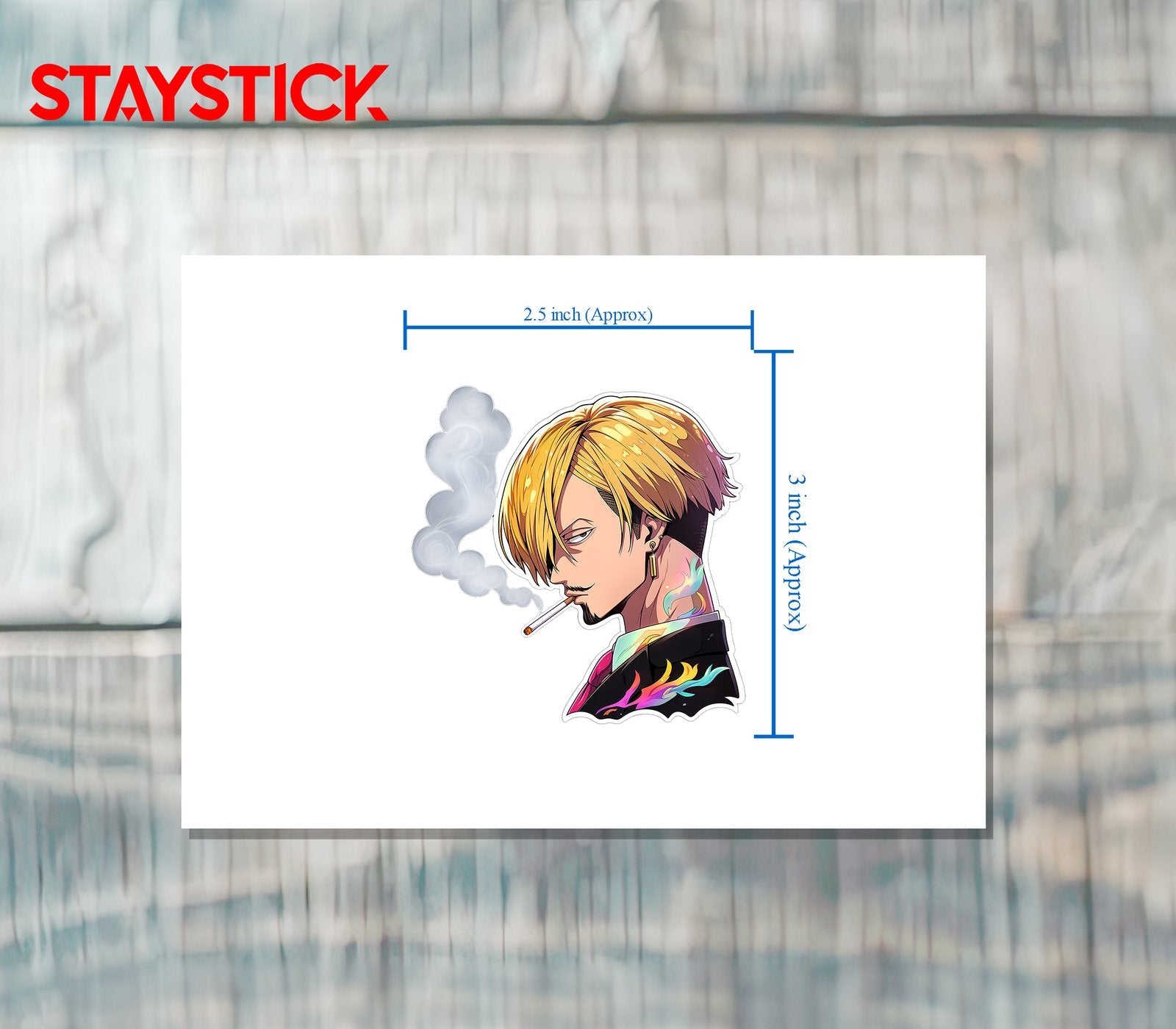 SMOKE CARTOON STICKER Premium Vinyl Sticker