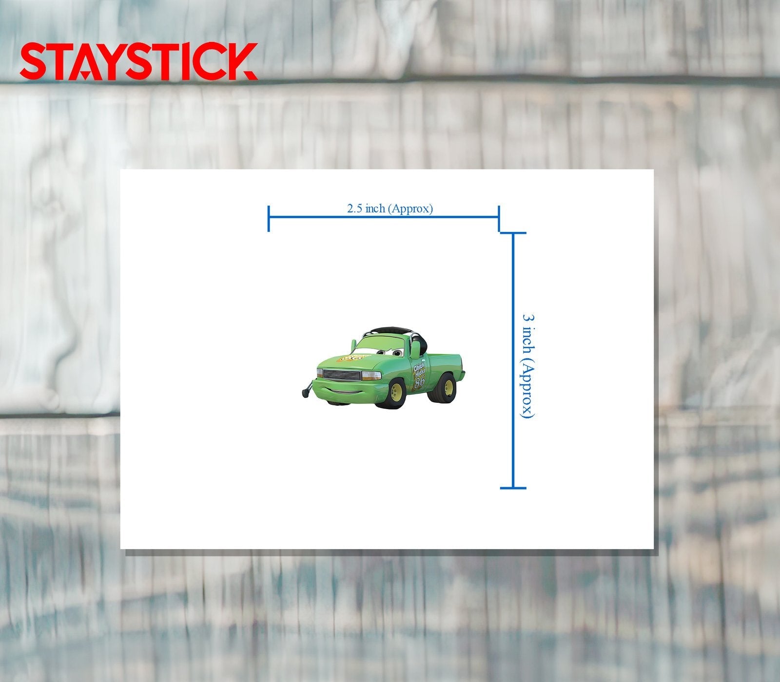 Cars Chick Hicks Hauler Sticker Premium Vinyl Sticker
