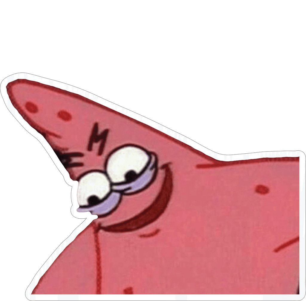 Skeptical Patrick Meme Sticker Premium Vinyl Sticker