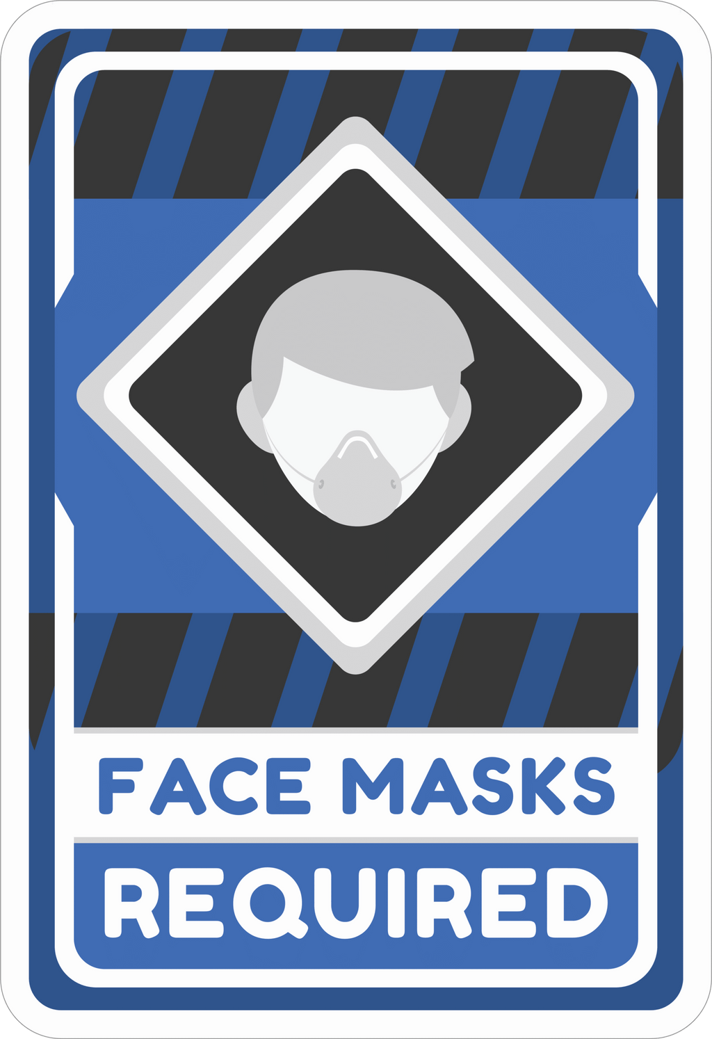 FACE MASK STICKER Safety Sticker