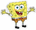 SpongeBob SquarePants Happy Pose Sticker Premium Vinyl Sticker