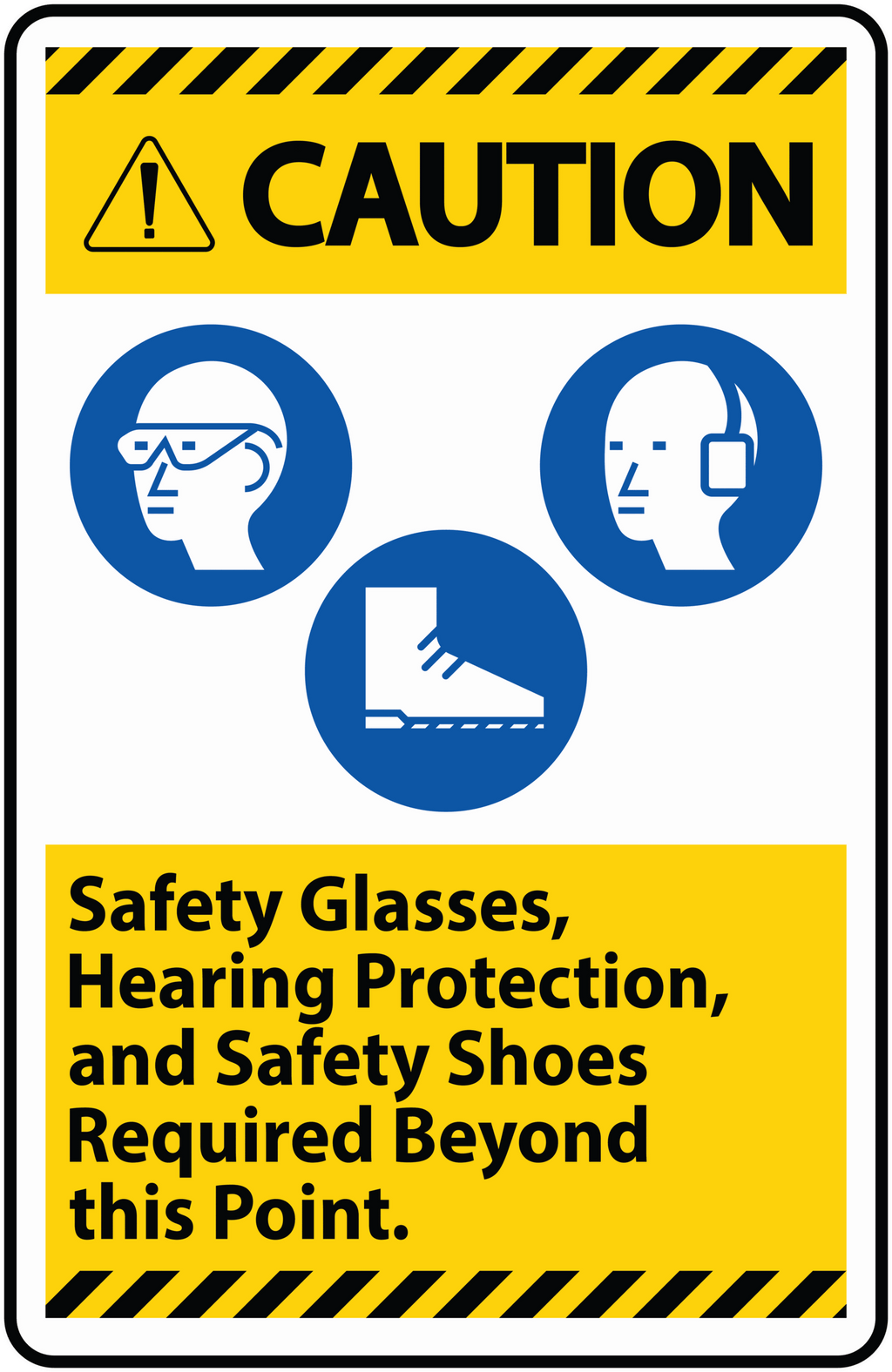 CAUTION SIGN STICKER Premium Vinyl Sticker
