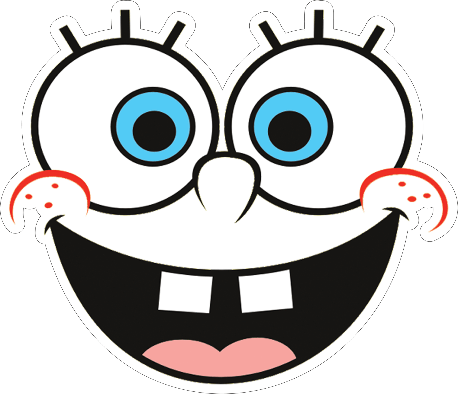 Spongebob Squarepants Face Sticker Premium Vinyl Sticker