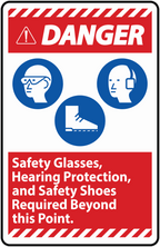 DANGER SIGN STICKER Premium Vinyl Sticker