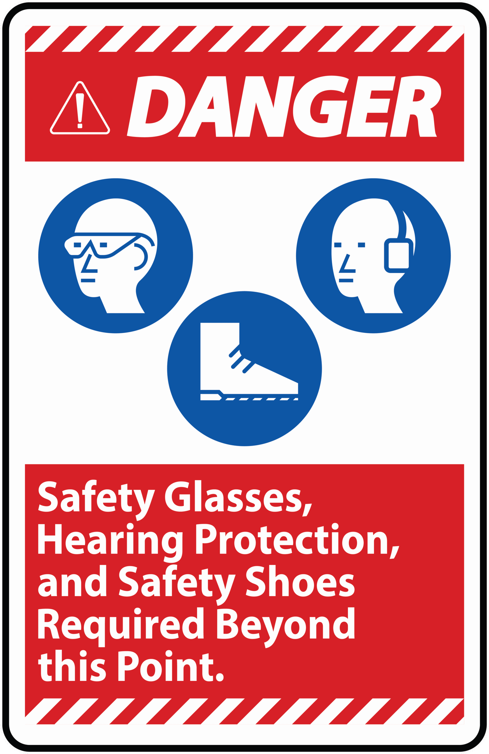 DANGER SIGN STICKER Premium Vinyl Sticker