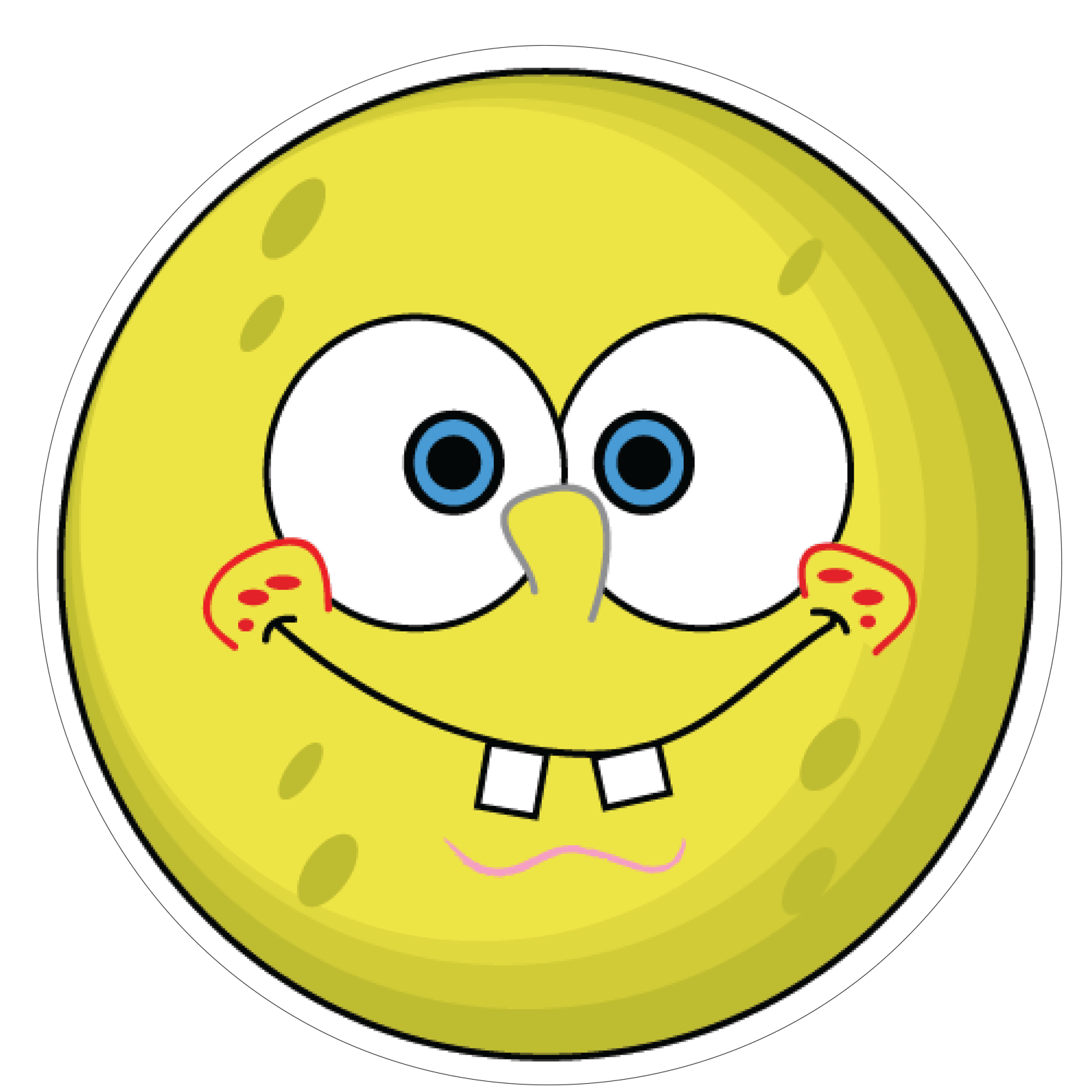 Spongebob Squarepants Smiling Face Sticker Premium Vinyl Sticker