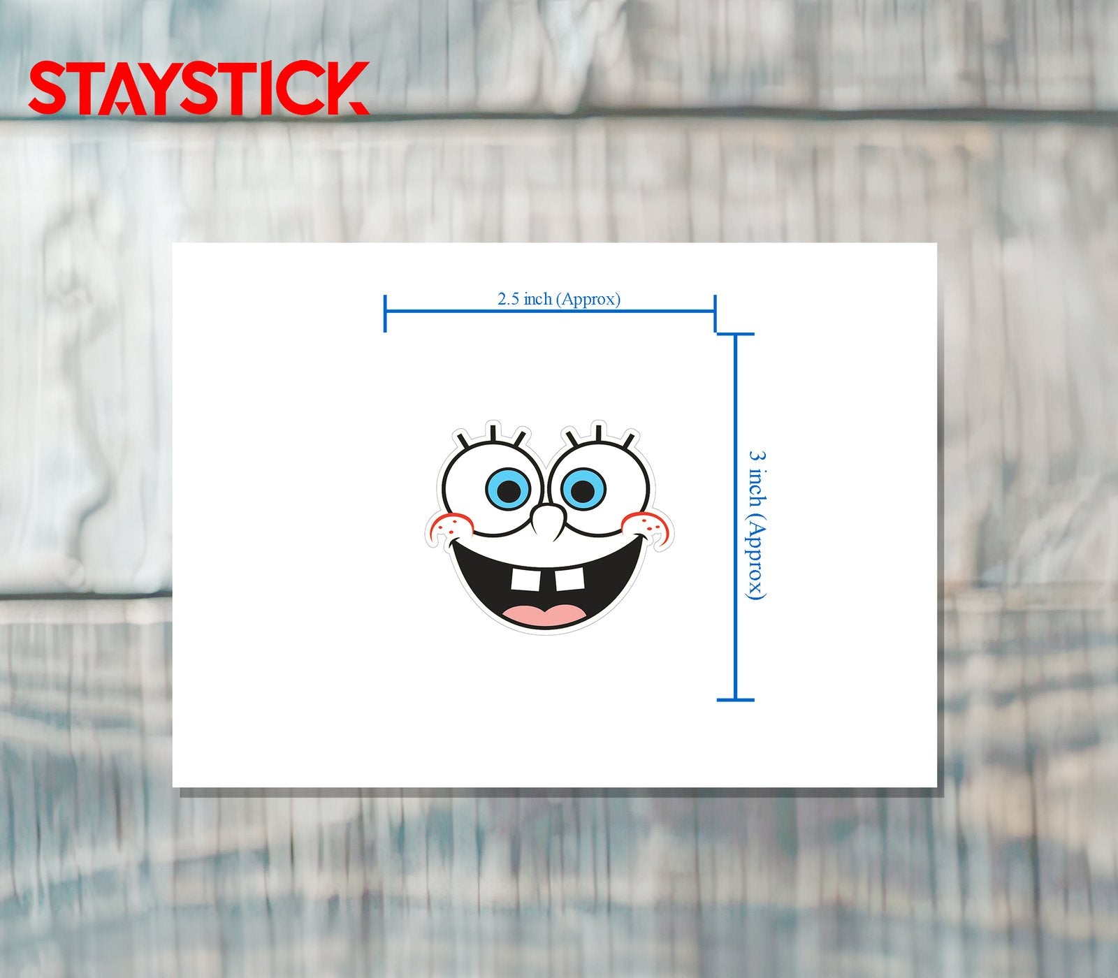 Spongebob Squarepants Face Sticker Premium Vinyl Sticker