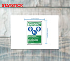 EMERGENCY SIGN STICKER Premium Vinyl Sticker